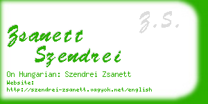 zsanett szendrei business card